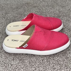 Women’s TOMS Mules Size 7 Bright Pink Casual Comfort Slip-On Shoes